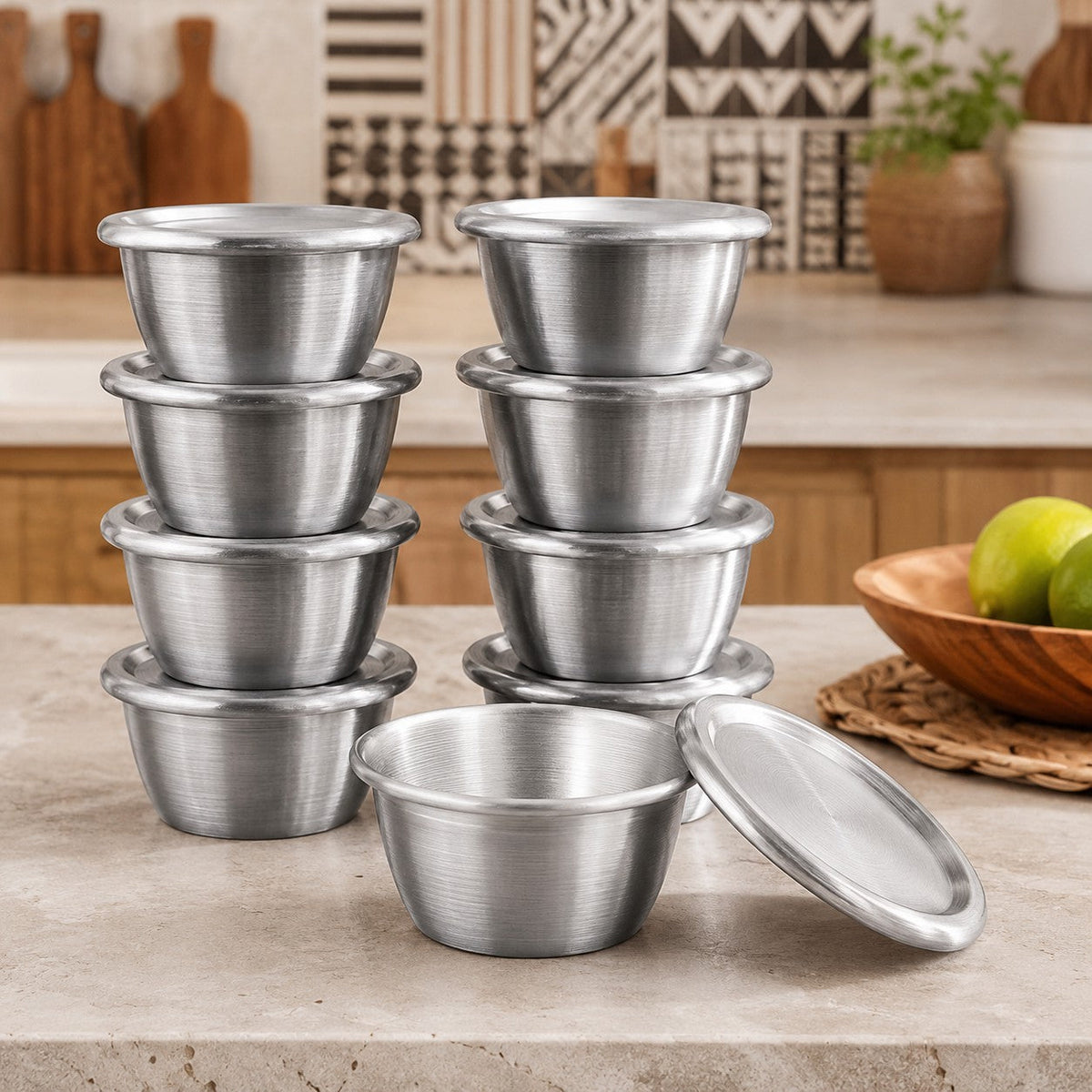 Contenants Aluminium avec Couvercles – Pour pâtes, placali, condiments & cuisson vapeur