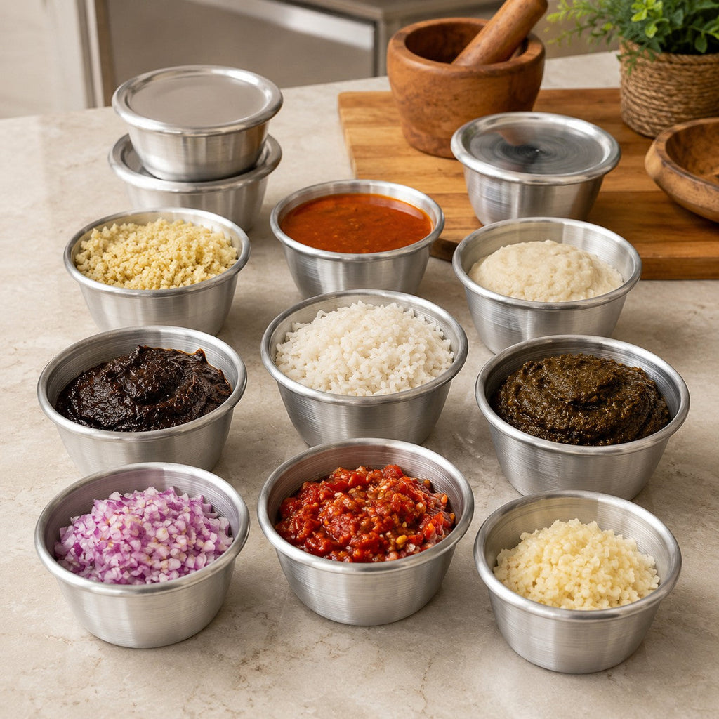 Contenants Aluminium avec Couvercles – Pour pâtes, placali, condiments & cuisson vapeur