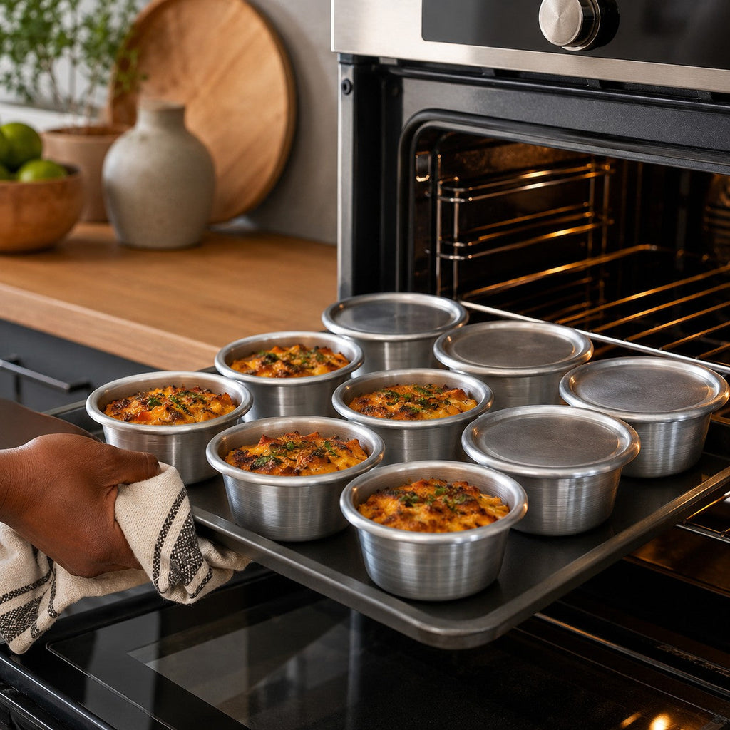 Contenants Aluminium avec Couvercles – Pour pâtes, placali, condiments & cuisson vapeur